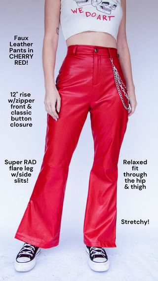 Cherry Bomb Leather Pants (Small-XL)