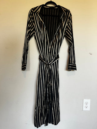 Striped Button Up Duster